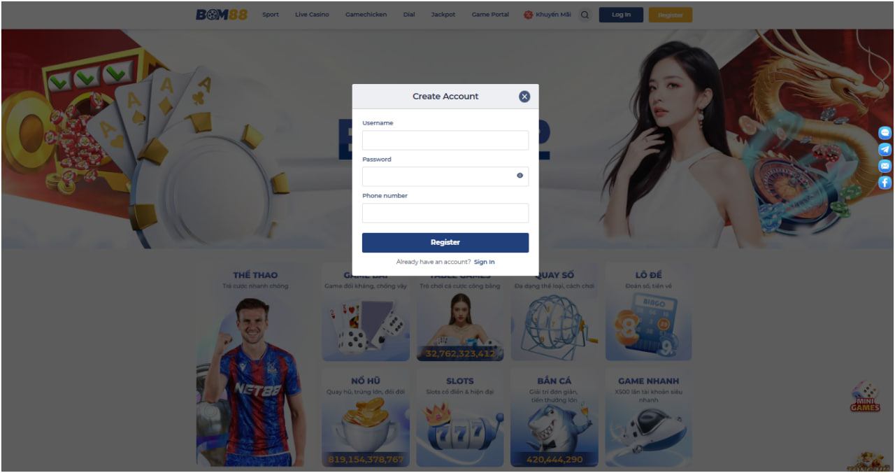 How to Register at BOM88 Casino Vietnam 2 Register BOM88